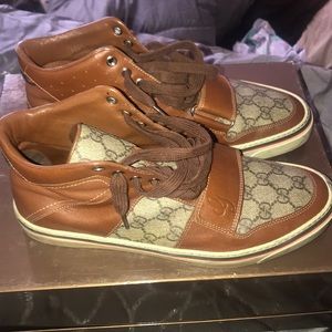 Gucci Leather Praga Lace Up 6.5G U7.5 sneakers